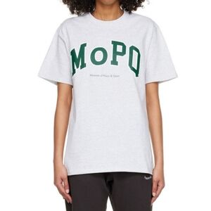 Museum Of Peace & Quiet Gray Graphic Logo T-Shirt